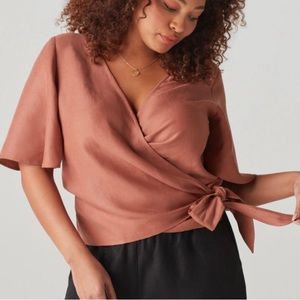 Vetta wrap shirt - black